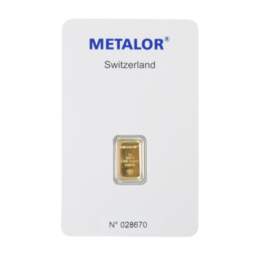 1 gram zlatý zliatok METALOR