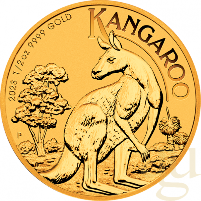 1/2 Unze Goldmünze Australien Känguru 2023