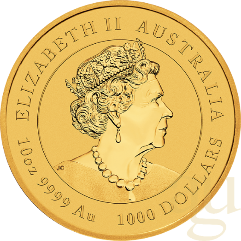 10 Unzen Goldmünze Australien Lunar III Hase 2023