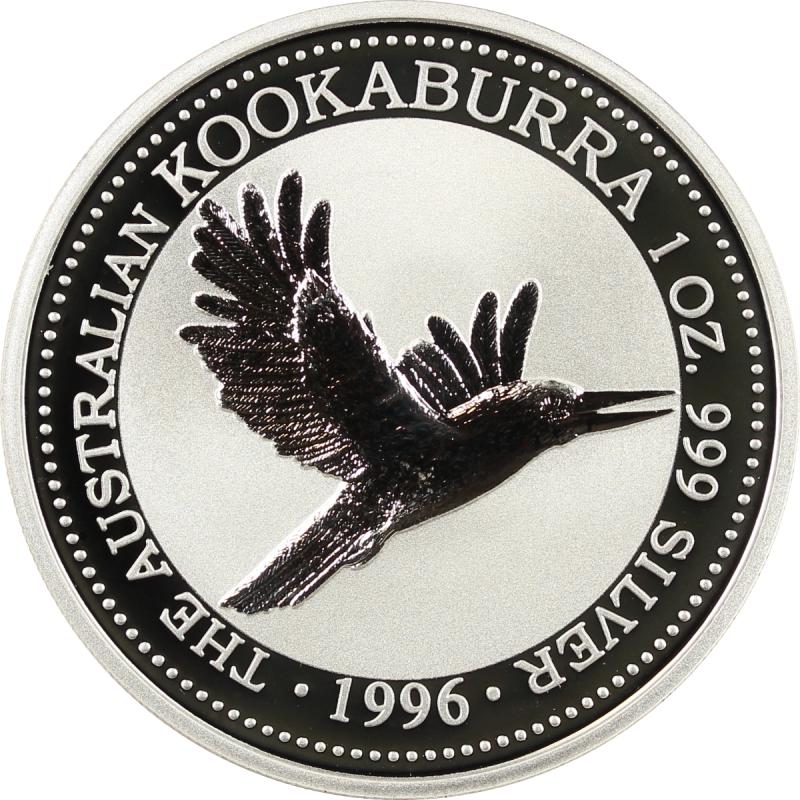 1 kilogram stříbrná mince Austrálie Kookaburra 1996