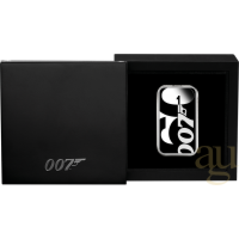 1 Unze Silbermünze Tuvalu Rectangular James Bond 60 Years Anniversary 2022