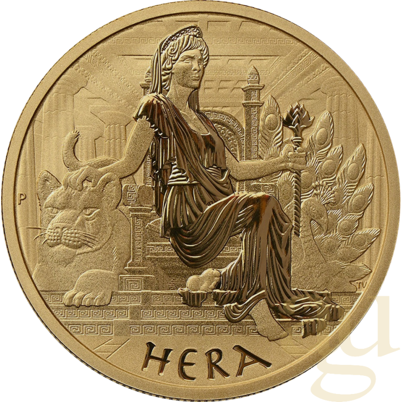 1 unce zlatá mince Tuvalu - Gods of Olympus - Hera 2022