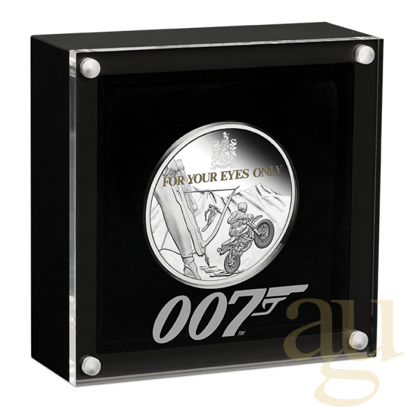 1 unce stříbrná mince Tuvalu - James Bond 007 - For Your Eyes Only 40th Anniversary 2021 - polierte Pla