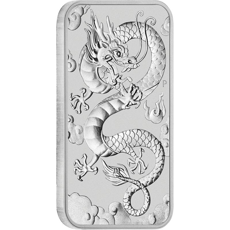 1 unce stříbrná mince Perth Mint Rectangular Dragon 2019