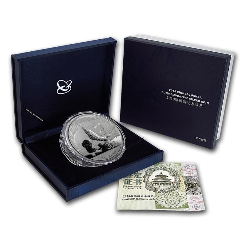 1 kilogram stříbrná mince China Panda 2020 proof