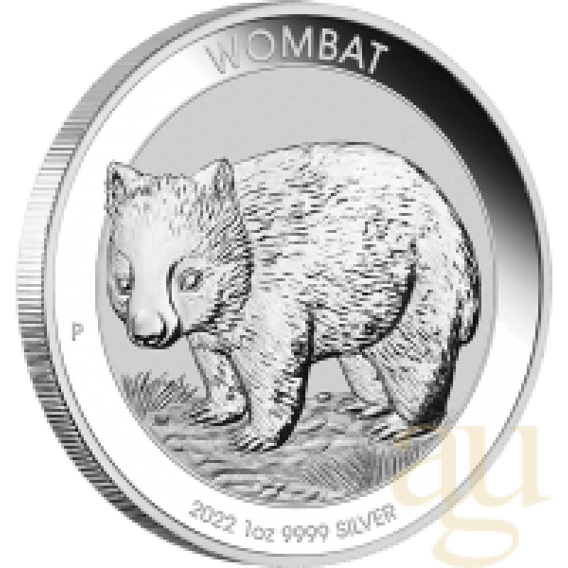 1 Unze Silbermünze Australien Wombat 2022