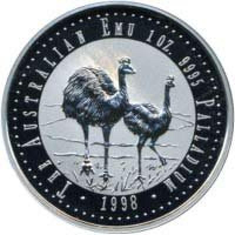 1 unce palladiová mince Emu 1998