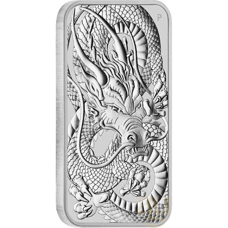 1 unce stříbrná mince Perth Mint Rectangular Dragon 2021