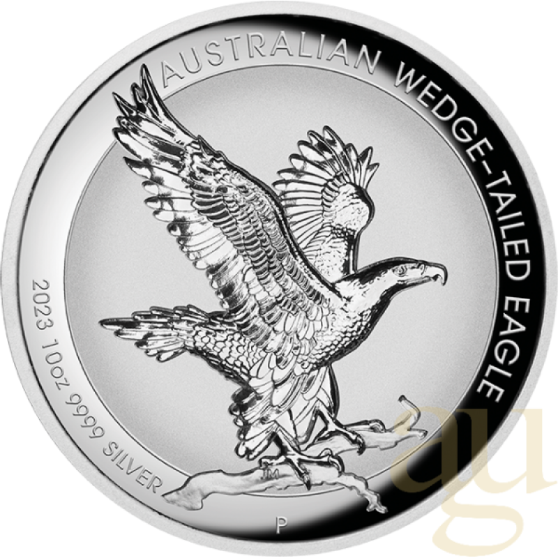 10 Unzen Silbermünze Australien Wedge Tailed Eagle 2023 - Incused Coin