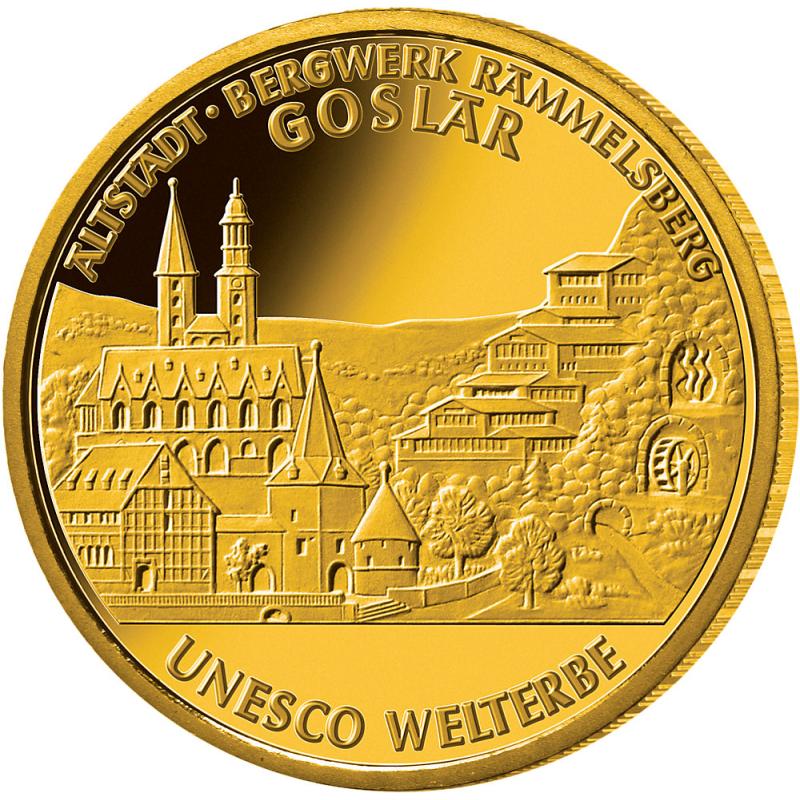 1/2 unce zlatá mince - 100 Euro Goslar 2008 (J)