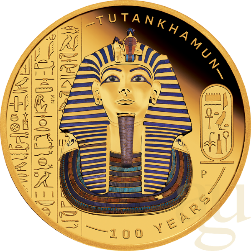 1 Unze Goldmünze Tutankhamun Discovery 100 Year Anniversary proof - coloriert