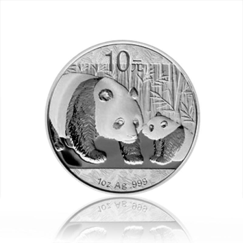 5 uncí stříbrná mince China Panda 2011 proof