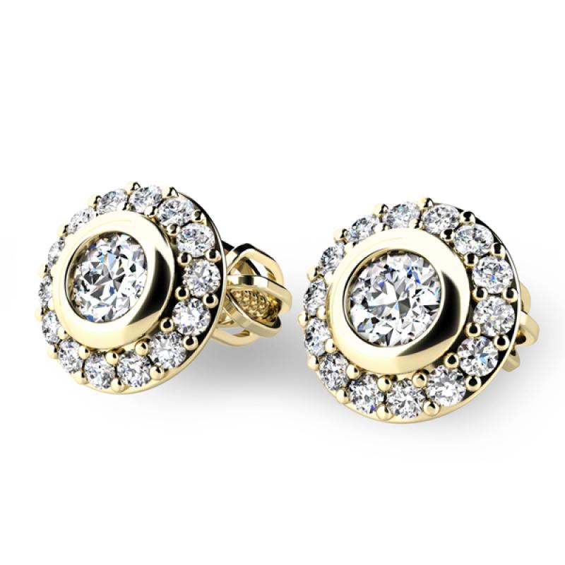 Náušnice AU 585/1000 přírodní diamanty 0,318 ct G/Si 1,70 gr G1082204