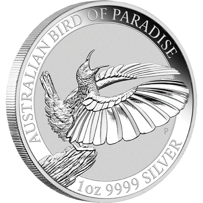 1 unce stříbrná mince Austrálie Birds of Paradise - Victoria Paradiesvogel 2018