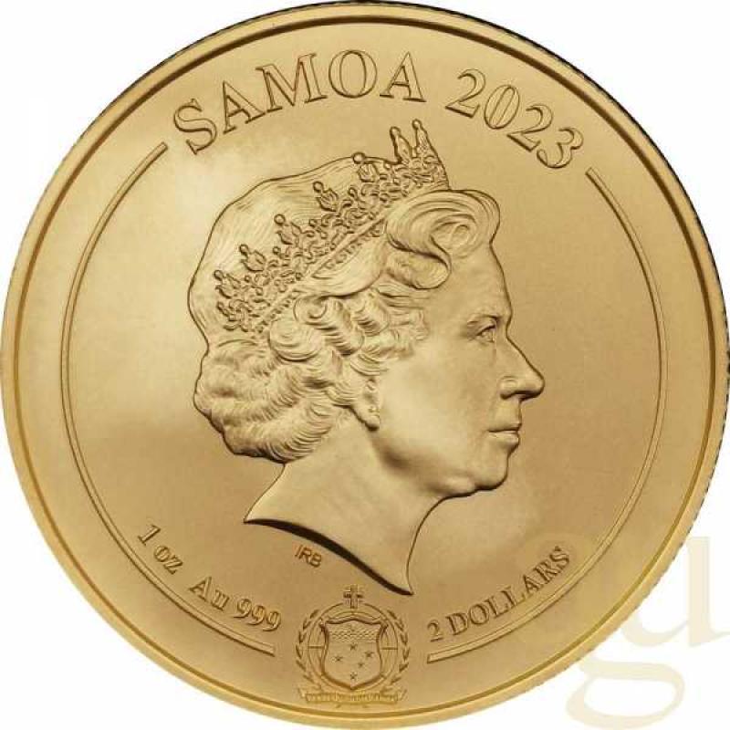 1 Unze Goldmünze Samoa Four Guardians - White Tiger 2023