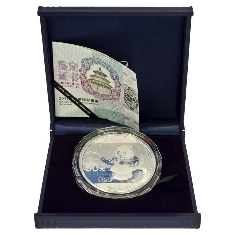 150 gramů stříbrná mince China Panda 2022 proof