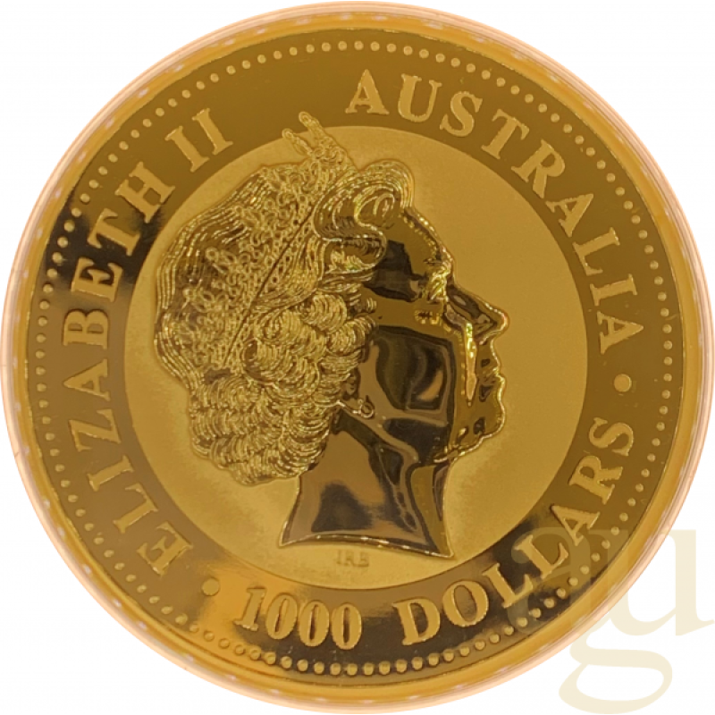 10 Unzen Goldmünze Lunar I Schwein 2007