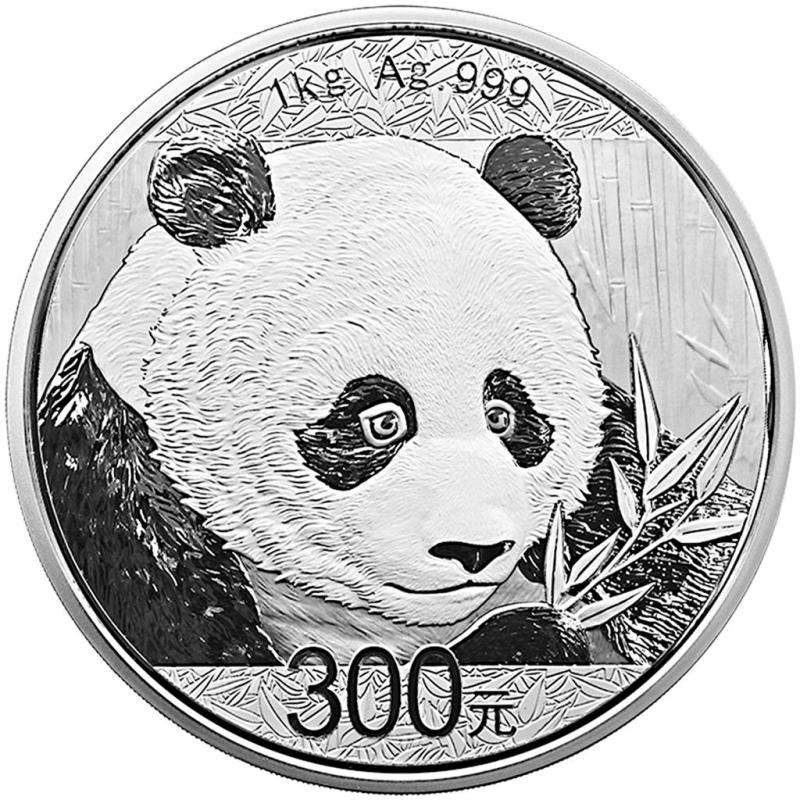 1 kilogram stříbrná mince China Panda 2018 proof