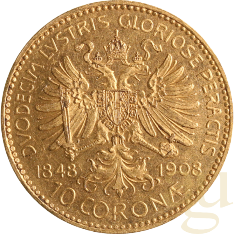 10 Kronen Goldmünze Österreich 1908 Originalstück