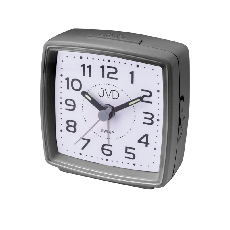 Budík JVD quartz šedý SRP28.4