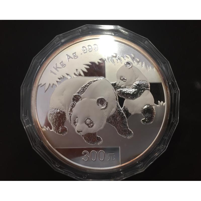 1 kilogram stříbrná mince China Panda 2008 proof