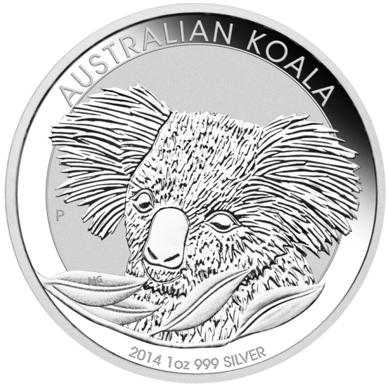 1 unce stříbrná mince Austrálie Koala 2014