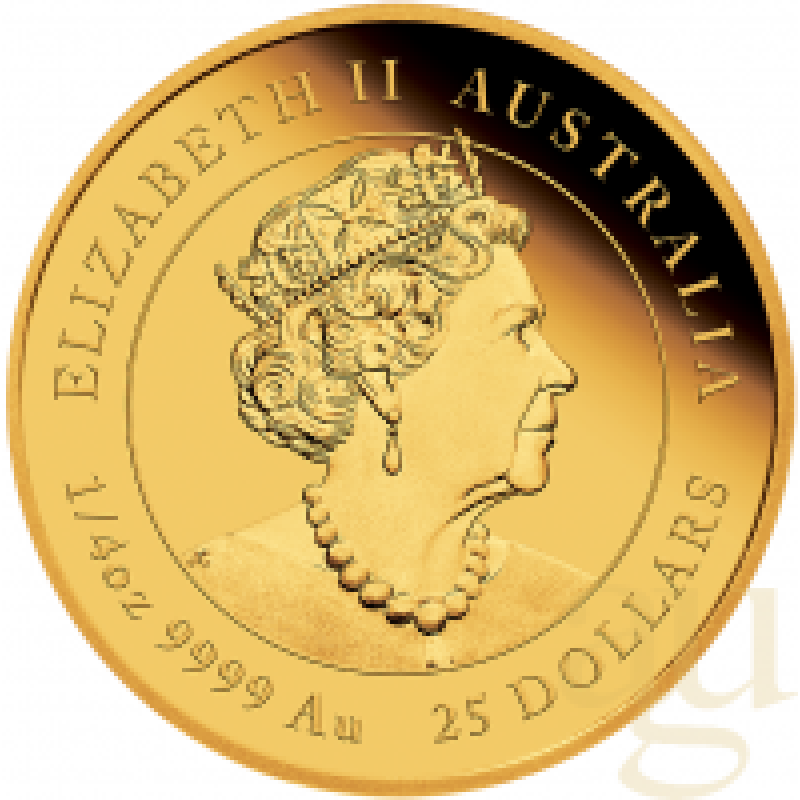 1/10 Unze Goldmünze Australien Lunar III Rabbit 2023 - polierte Platte