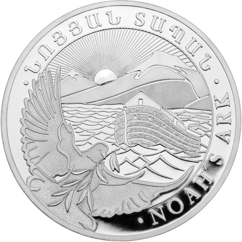 10 uncí stříbrná mince Arménie Arche Noah 2012