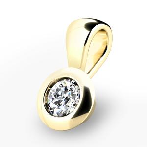 Přívěsek  AU 585/1000 přírodní diamanty  0,082 ct G/Si 0,35 gr G1082605