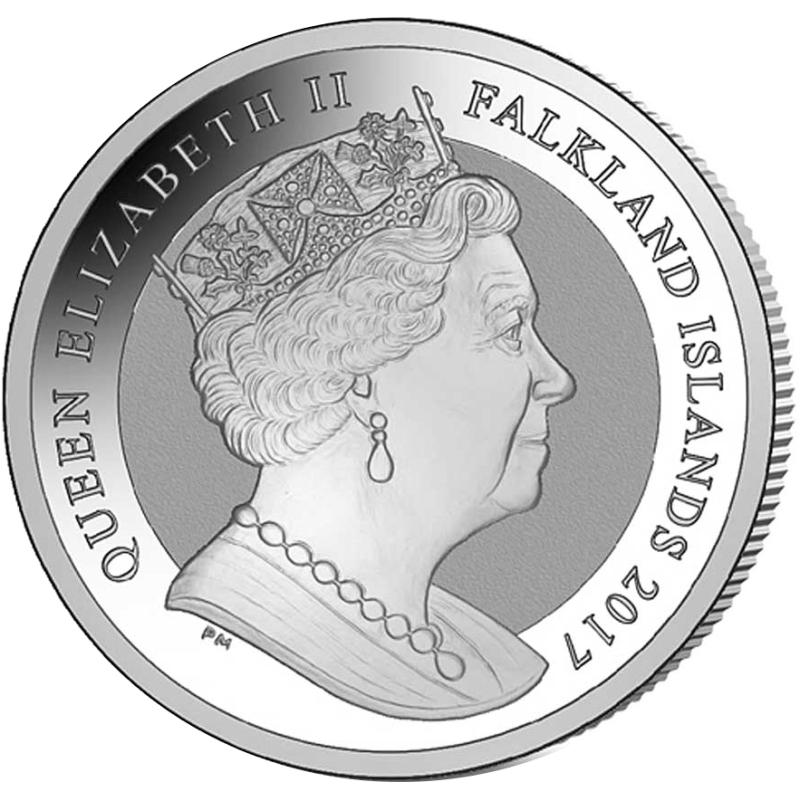 1 unce stříbrná mince Falkland Islands Britannia 2017 - Reverse Proof