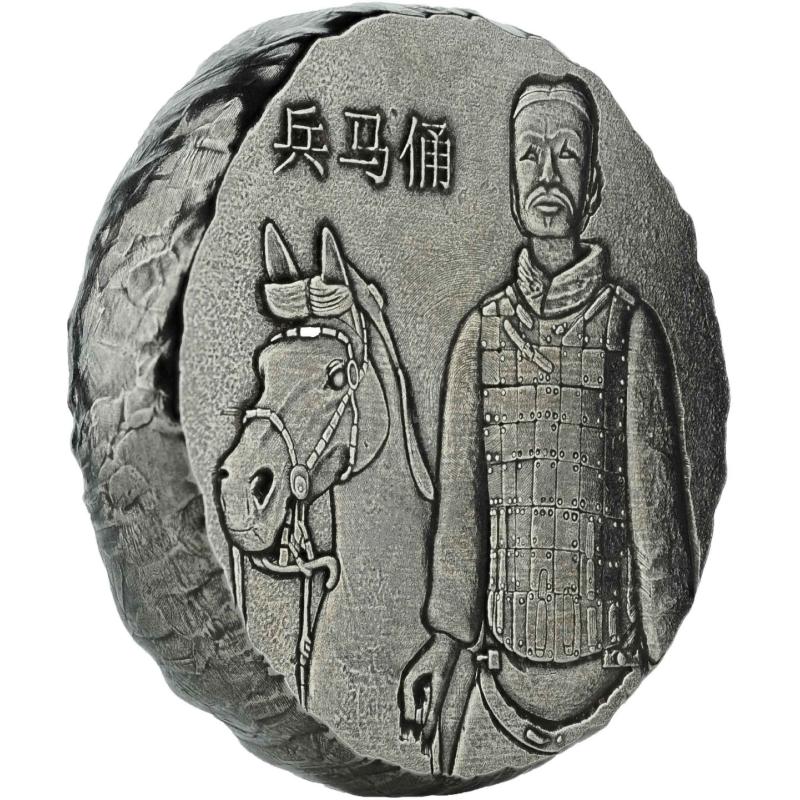 5 uncí stříbrná mince Fiji Terracotta Army 2019