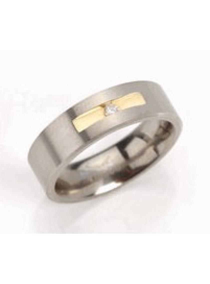 Snubný prsteň BOCCIA TITÁNIUM s diamantmi 0101-0848