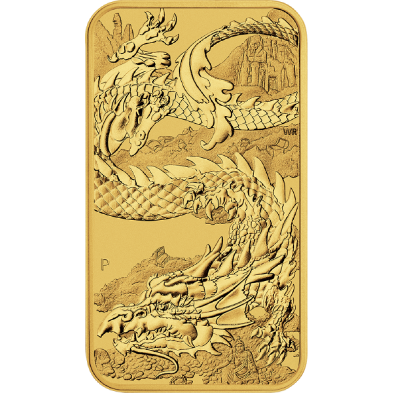 1 Unze Goldmünze Perth Mint - Rectangular Dragon 2023
