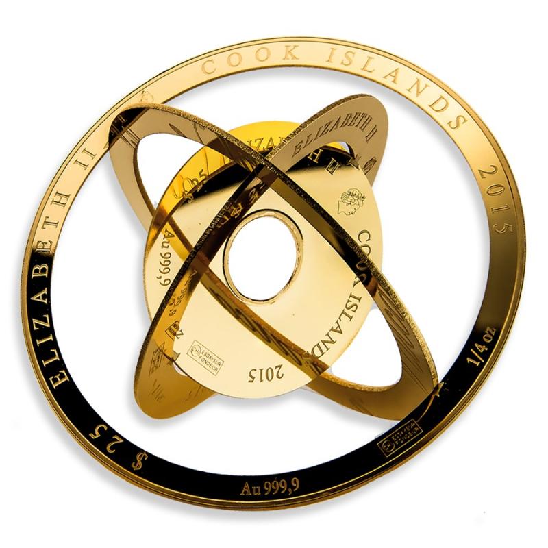 1 unce zlatá mince Cook Islands Armillary 2015