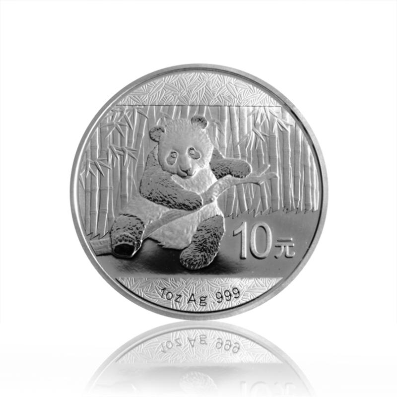 5 uncí stříbrná mince China Panda 2013 proof