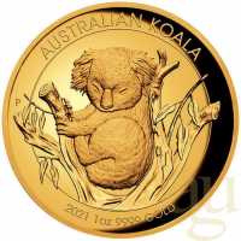 1 Unze Goldmünze Australien Koala 2021 polierte Platte -  High Relief