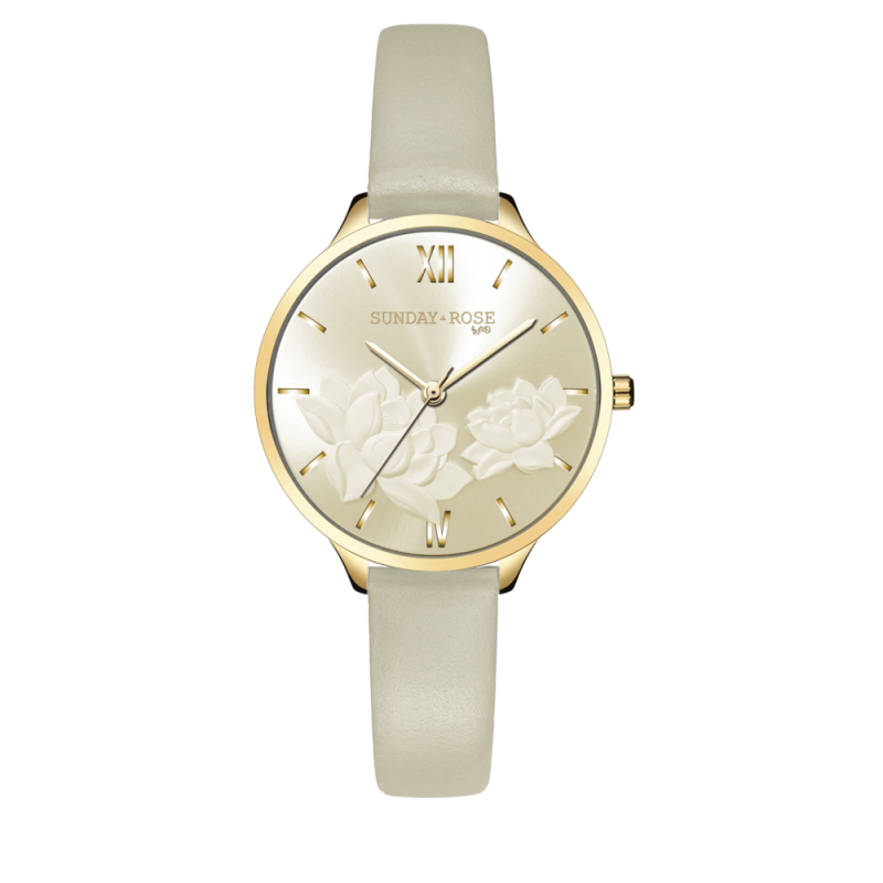 Dámské hodinky JVD SUNDAY ROSE Fashion Pastel Beige SUN-F16