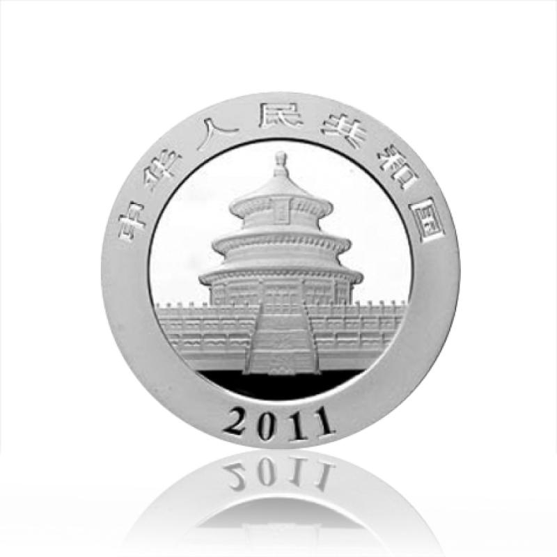 5 uncí stříbrná mince China Panda 2011 proof