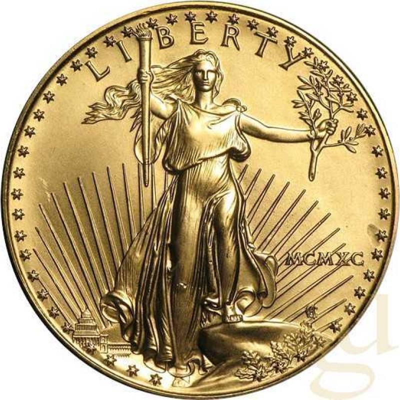 1 Unze Goldmünze American Eagle 1990