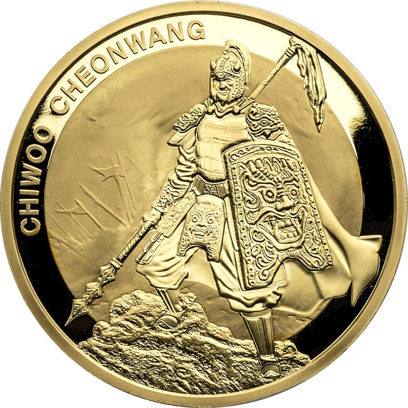 1 unce zlatá mince Jižní Korea Chiwoo Cheonwang 2016