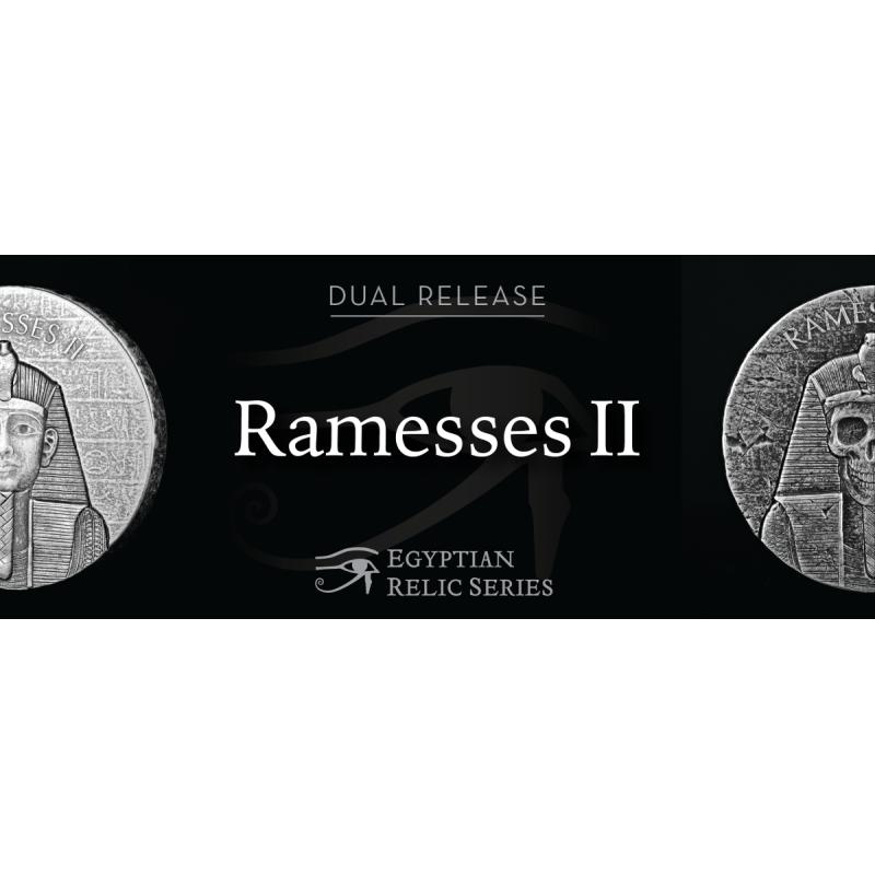 2 unce stříbrná mince Čadská republika Ramses II 2017