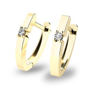 Náušnice  AU 585/1000 přírodní diamanty 0,070 ct G/ Si 2,30 gr G1089204