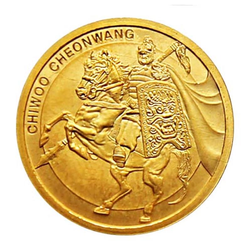 1/10 uncí zlatá mince Südkorea Chiwoo Cheonwang 2017 - Sonderpreis (rote Flecken)