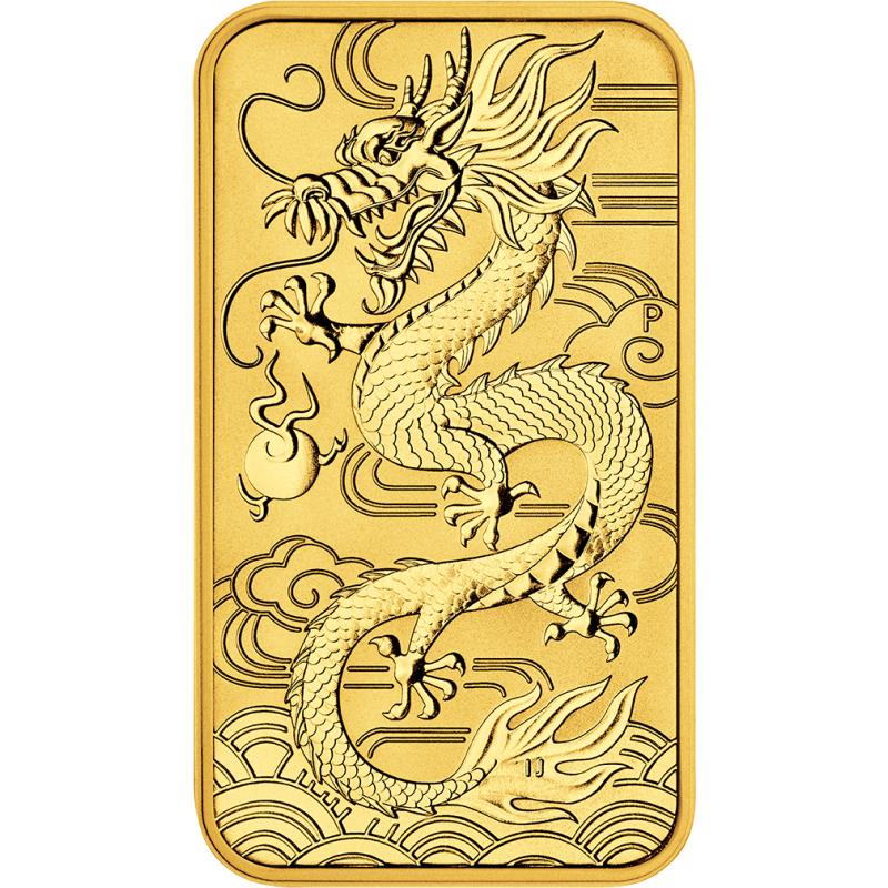 1 unce zlatá mince Perth Mint - Rectangular Dragon 2018