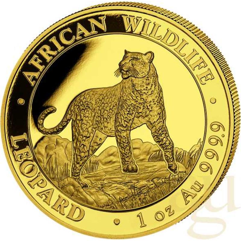 1 unce zlatá mince Somálsko African Wildlife Leopard 2022