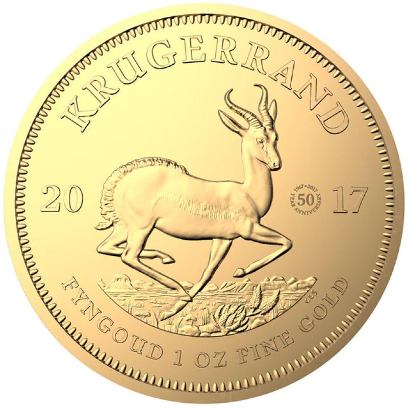 1 unce zlatá mince Krugerrand 2017 - 50 Jahre Jubiläum