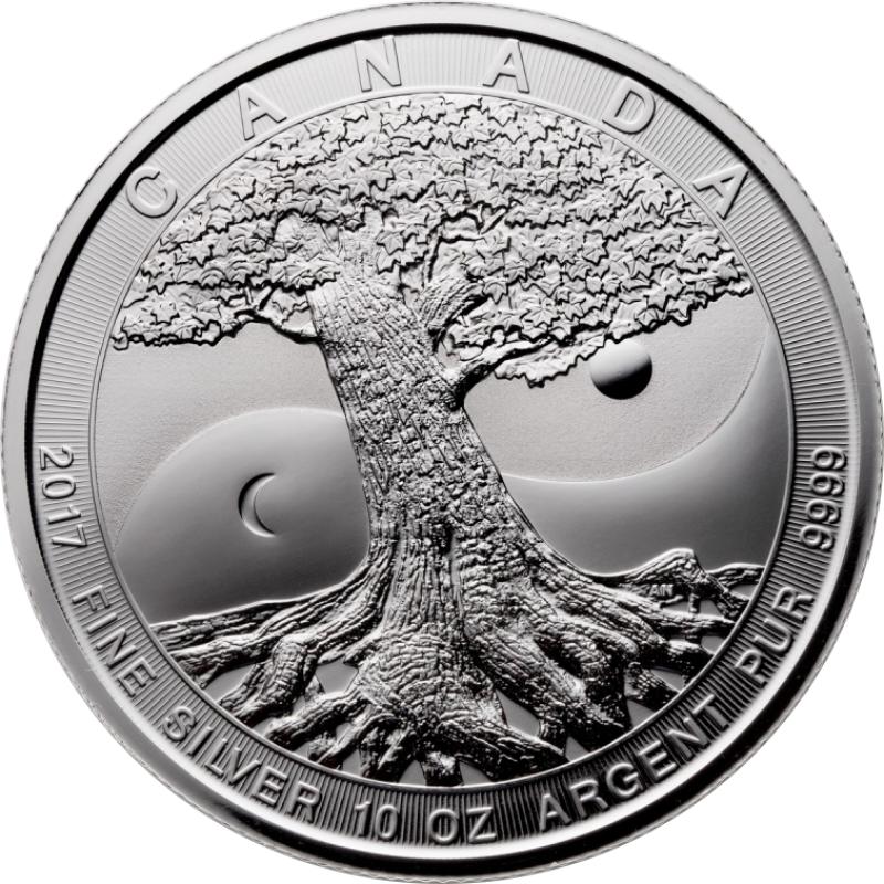 10 uncí stříbrná mince Kanada Tree of Life 2017