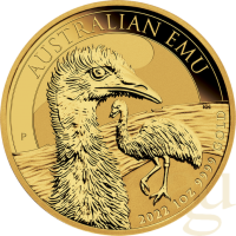 1 Unze Goldmünze Australien Emu 2022