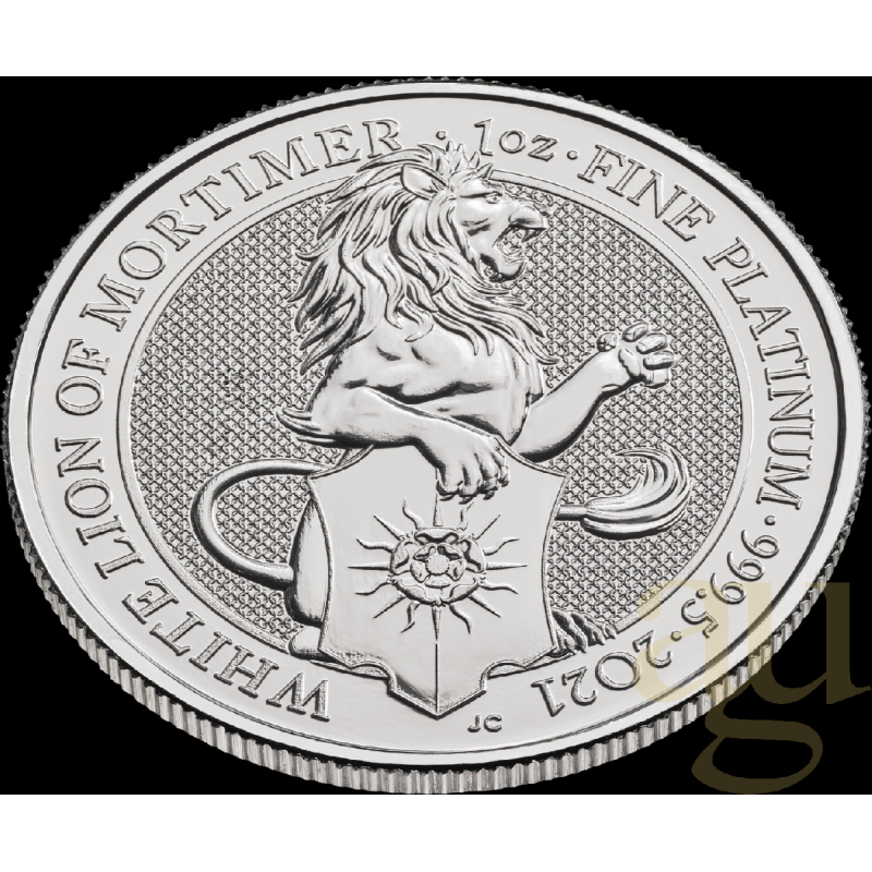 1 unce platinová mince Queens Beasts White Lion 2021
