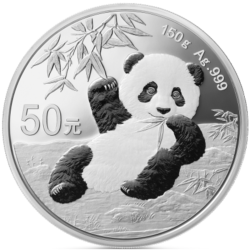 150 gramů stříbrná mince China Panda 2020 proof